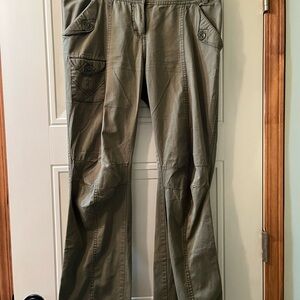 H&M Olive Green Cargo Pants with Flap Pockets